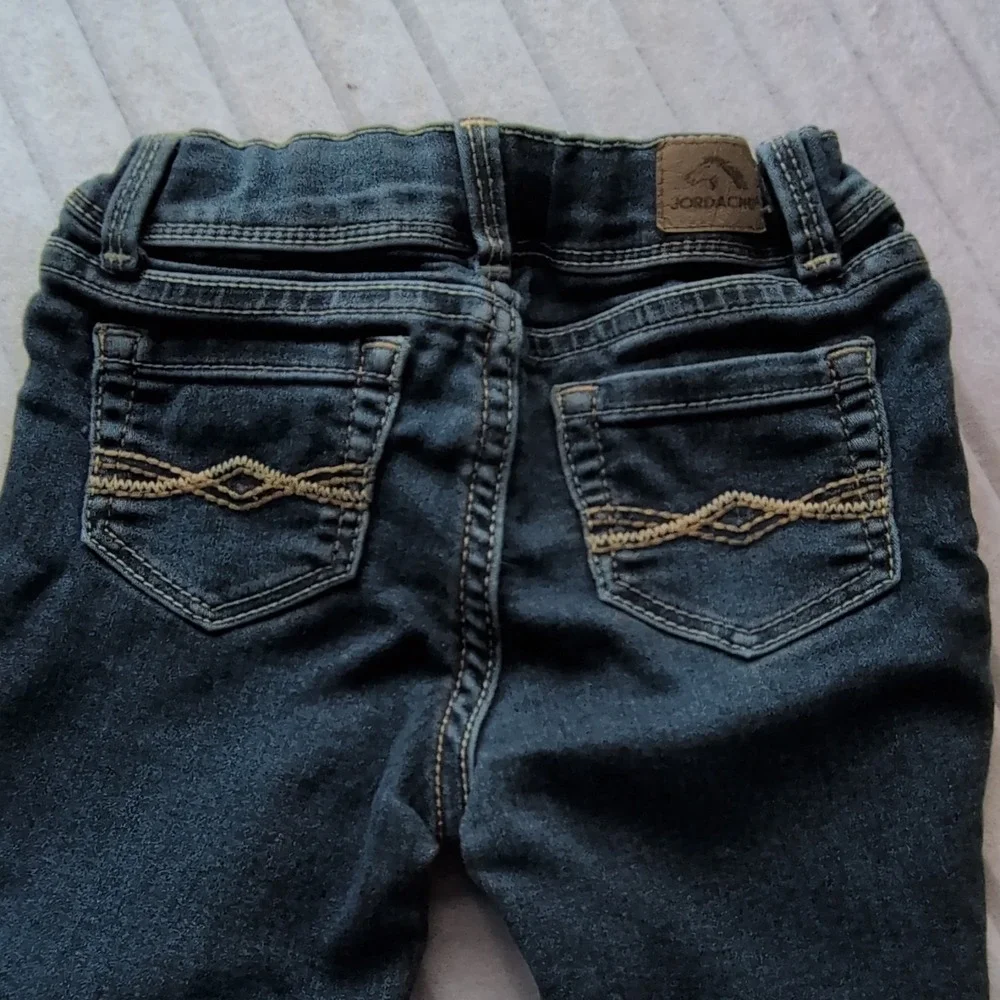 Jordache Skinny Blue Denim Jeans 4T Unisex Baby Toddler Pocket Elastic Waist